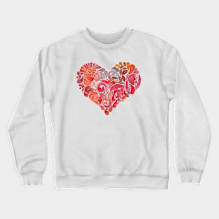 Doodle heart red Crewneck Sweatshirt